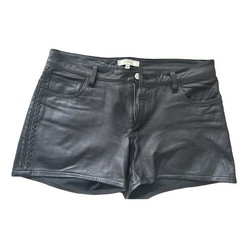 Pre-owned Iro Leather Mini Short In Black