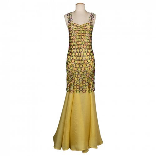 Pre-owned Paco Rabanne Maxi Dress In Yellow