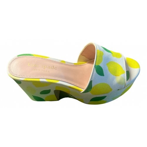 Pre-owned Kate Spade Cloth Sandal In Multicolour