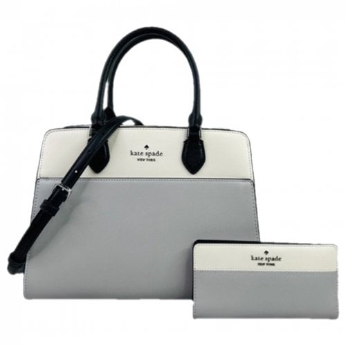 Pre-owned Kate Spade Leather Handbag In Grey