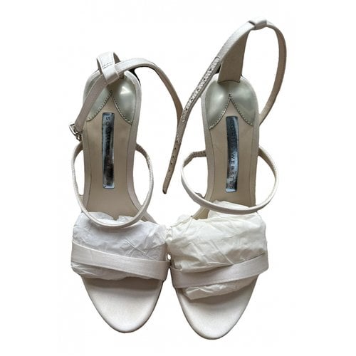 Pre-owned Sophia Webster Cloth Heels In White