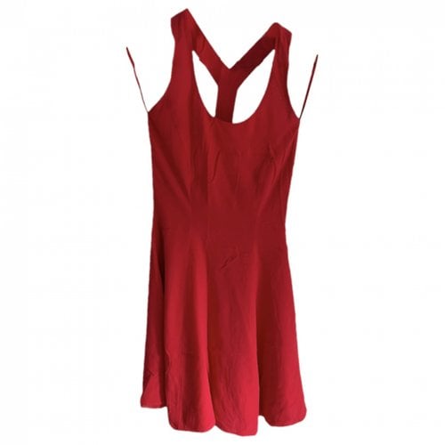 Pre-owned Celine Silk Mini Dress In Red