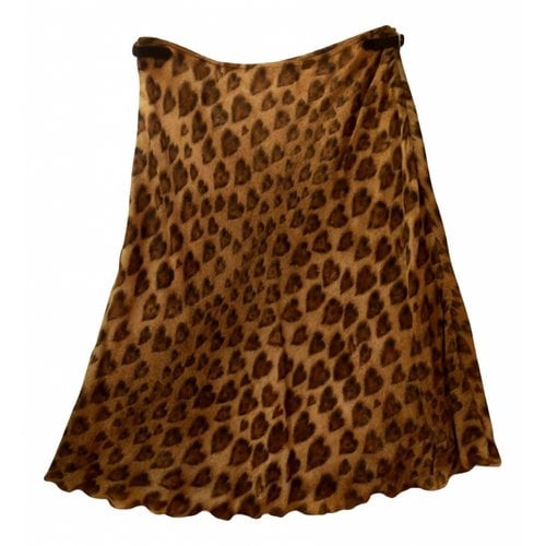 Pre-owned Moschino Mid-length Skirt In Camel