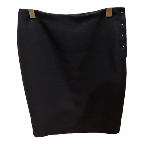 Pre-owned Jean Paul Gaultier Silk Skirt In Black
