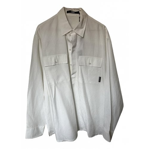 Pre-owned Karl Lagerfeld Linen Shirt In White