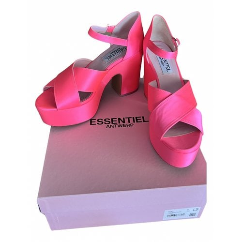 Pre-owned Essentiel Antwerp Cloth Sandal In Pink