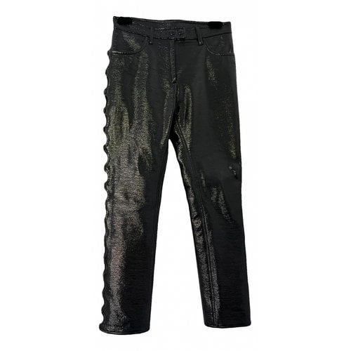 Pre-owned Courrèges Straight Pants In Black