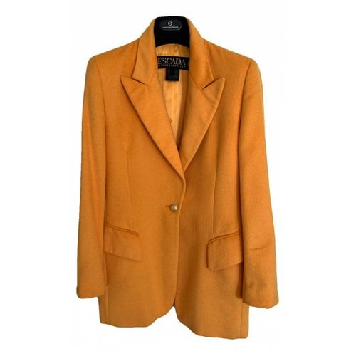 Pre-owned Escada Wool Blazer In Orange