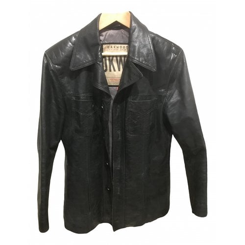 Pre-owned Oakwood Leather Vest In Black