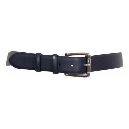 Pre-owned Lauren Ralph Lauren Leather Belt In Blue