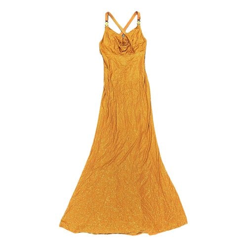 Pre-owned Versace Dress In Orange