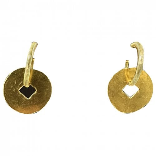 Pre-owned Dinh Van Pi Yellow Gold Earrings