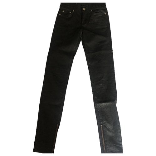Pre-owned Blk Dnm Straight Jeans In Black