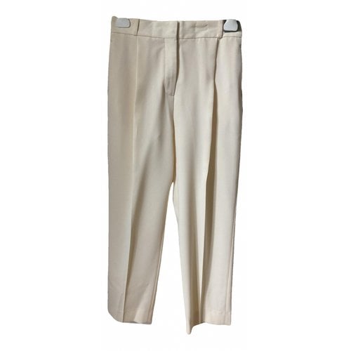 Pre-owned See By Chloé Straight Pants In Ecru