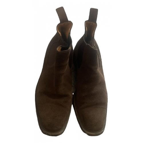 Pre-owned Church's Riding Boots In Brown