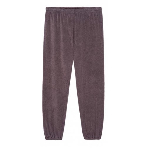 Pre-owned The Great Straight Pants In Purple