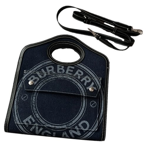 Pre-owned Burberry Pocket Handbag In Blue