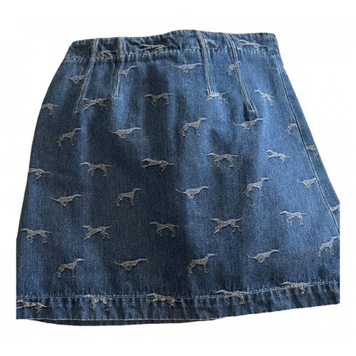 Pre-owned Trussardi Mini Skirt In Blue
