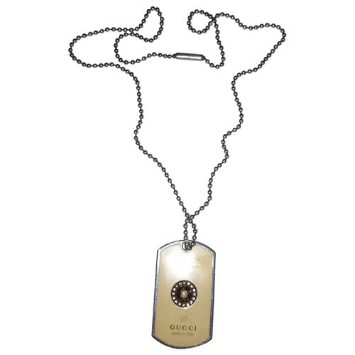 Pre-owned Gucci Dog Tag Jewellery In White