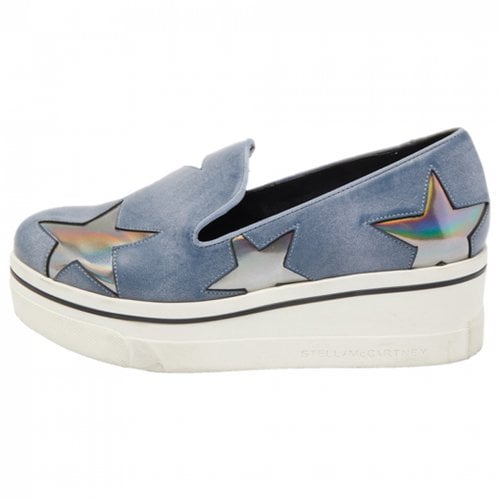 Pre-owned Stella Mccartney Leather Trainers In Blue