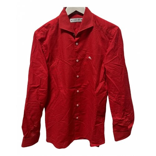 Pre-owned Etro Linen Shirt In Red