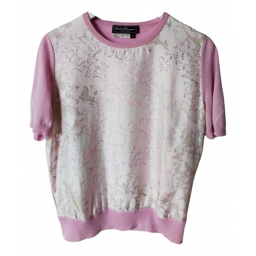 Pre-owned Ferragamo Wool Blouse In Pink
