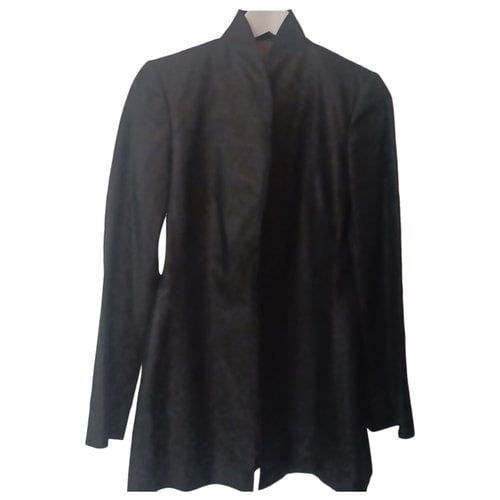 Pre-owned Jean Paul Gaultier Linen Coat In Black