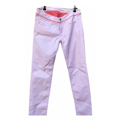 Pre-owned Guess Slim Pants In Pink