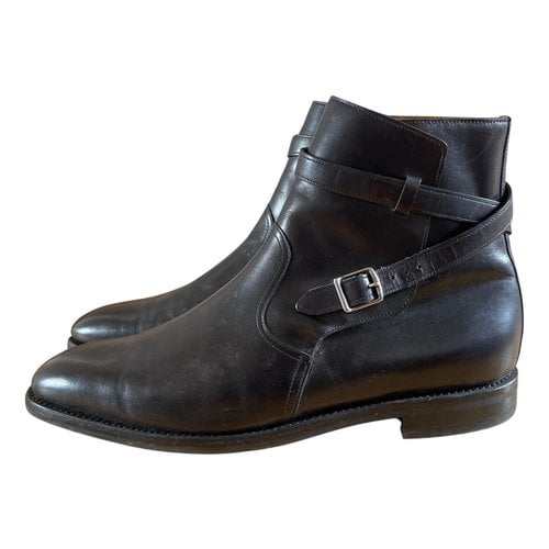 Pre-owned John Lobb Leather Boots In Black