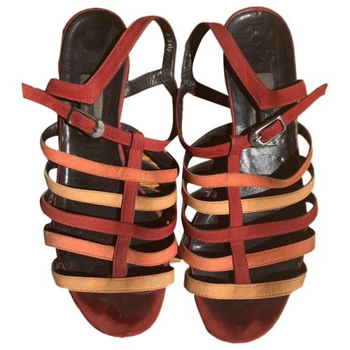 Pre-owned Bally Leather Sandals In Orange