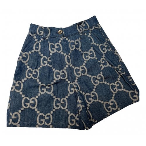 Pre-owned Gucci Short Pants In Blue
