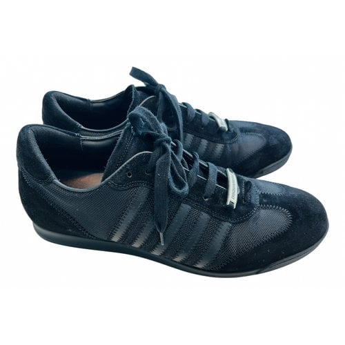 Pre-owned Dsquared2 Patent Leather Low Trainers In Black