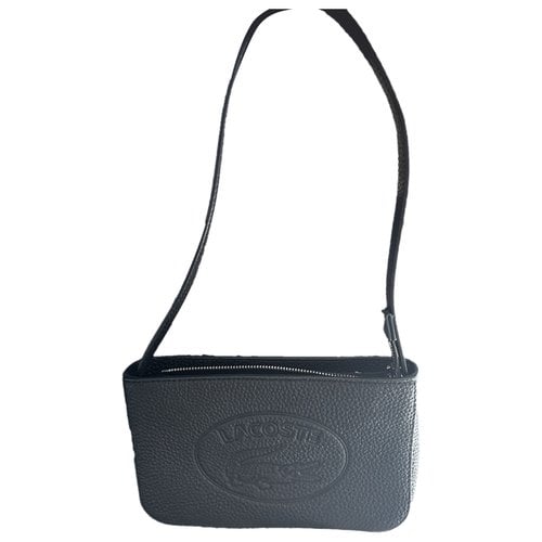 Pre-owned Lacoste Leather Mini Bag In Black