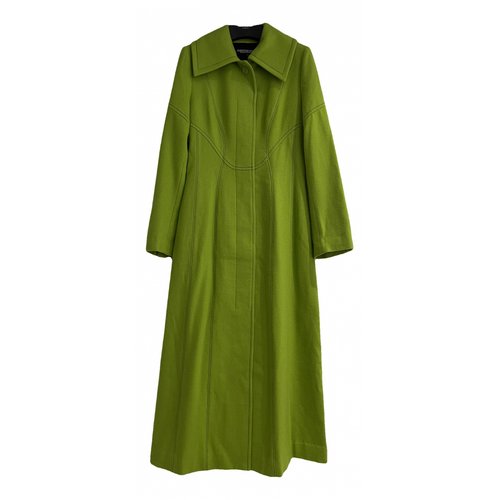 Pre-owned Christian Dada Wool Coat In Green