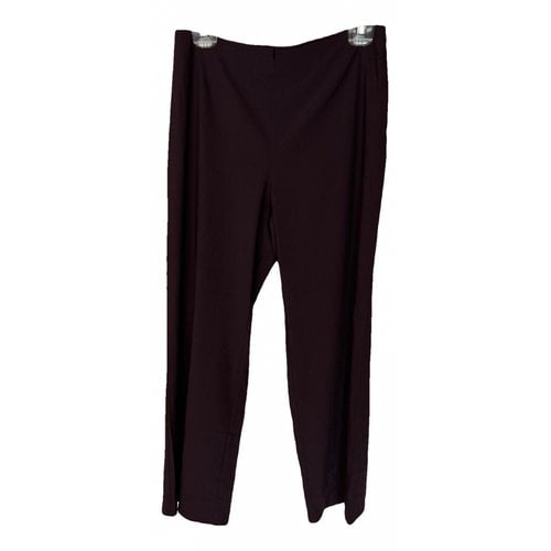 Pre-owned Giorgio Armani Straight Pants In Brown
