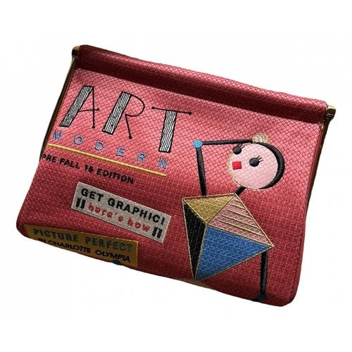 Pre-owned Charlotte Olympia Cloth Clutch Bag In Pink