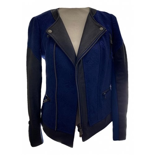 Pre-owned Rebecca Taylor Leather Jacket In Blue