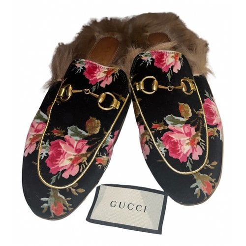 Pre-owned Gucci Lilibeth Velvet Espadrilles In Other