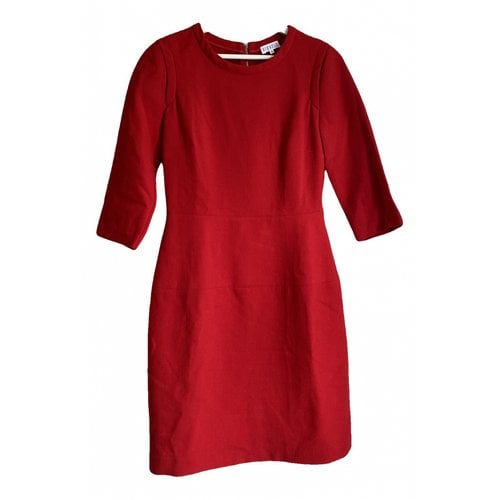 Pre-owned Claudie Pierlot Wool Mid-length Dress In Red