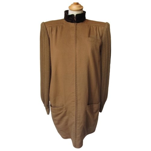 Pre-owned Valentino Cashmere Coat In Camel