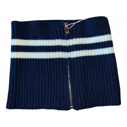 Pre-owned Rokh Wool Scarf In Blue