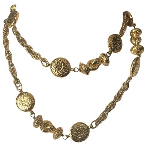 Pre-owned Chanel Cc Necklace In Gold