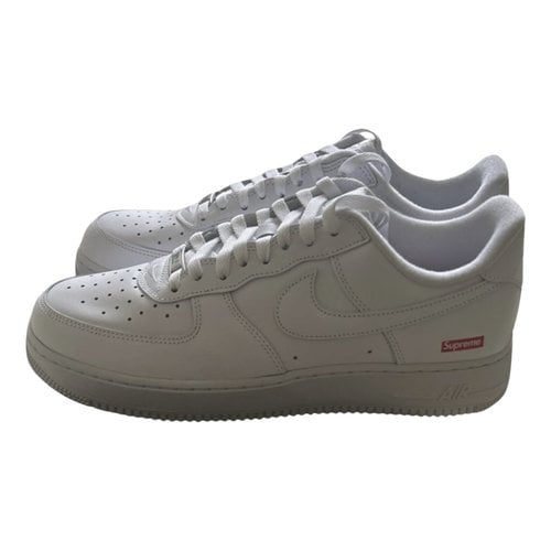Pre-owned Nike X Supreme Air Force 1 Low Trainers In White