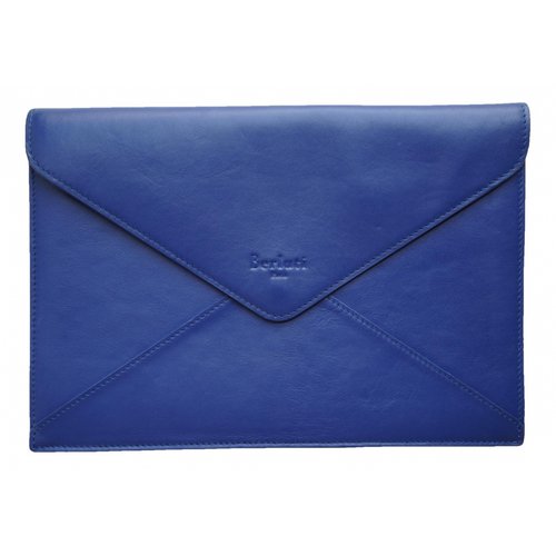 Pre-owned Berluti Leather Clutch Bag In Blue