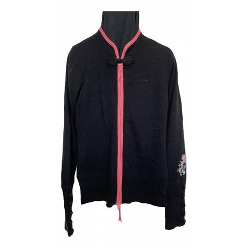Pre-owned Shanghai Tang Cashmere Cardigan In Black