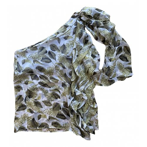 Pre-owned Just Cavalli Silk Blouse In Green