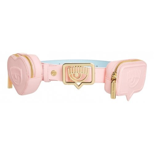 Pre-owned Chiara Ferragni Leather Belt In Pink