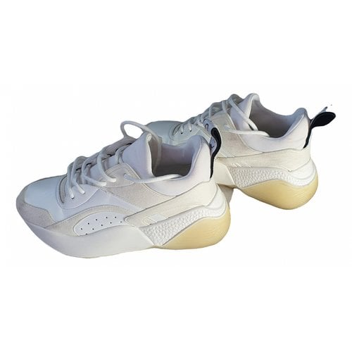 Pre-owned Stella Mccartney Eclypse Vegan Leather Trainers In White