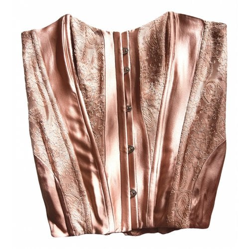 Pre-owned Carine Gilson Silk Corset In Pink