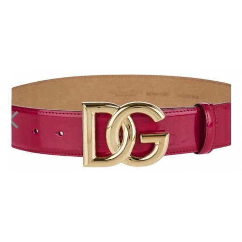 Pre-owned Dolce & Gabbana Patent Leather Belt In Other